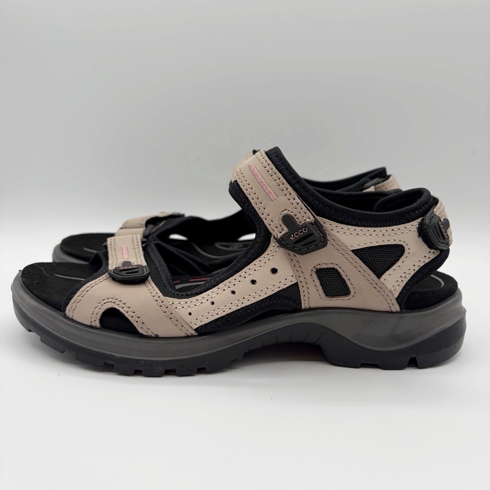 Ecco Womens Yucatan Offroad Sandal Sz 9 - 9.5 40 Beige Tan Hiking Outdoor Shoe